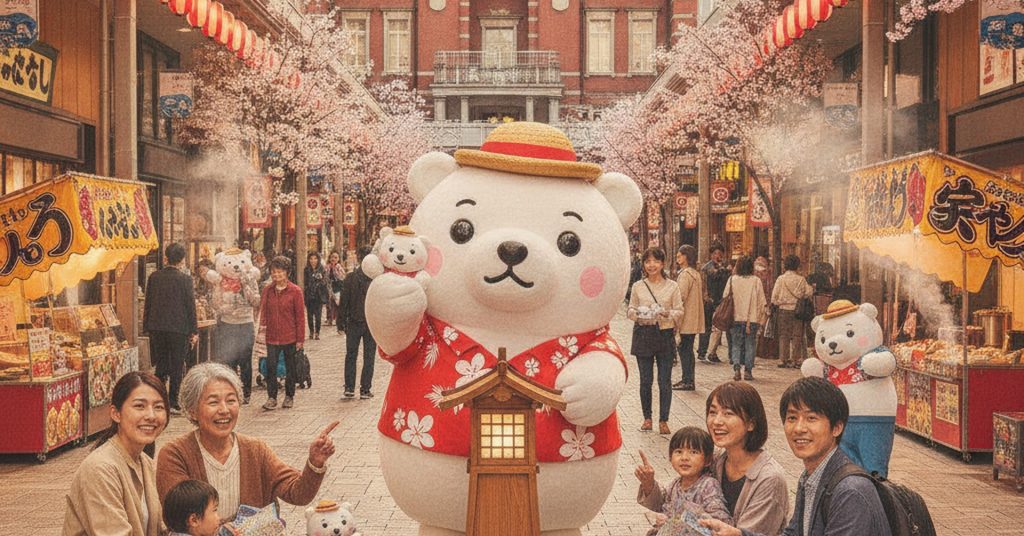 博多駅に“南国白くまくん”登場！「七くまかくれんぼ」で街歩き