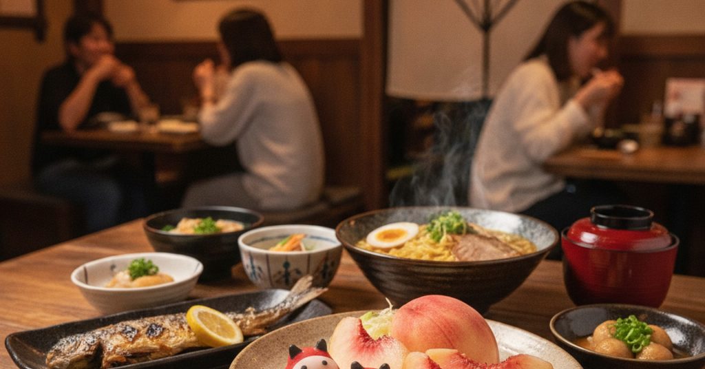 桃と赤べこ、福島グルメが集結！「ふく福祭り」開催